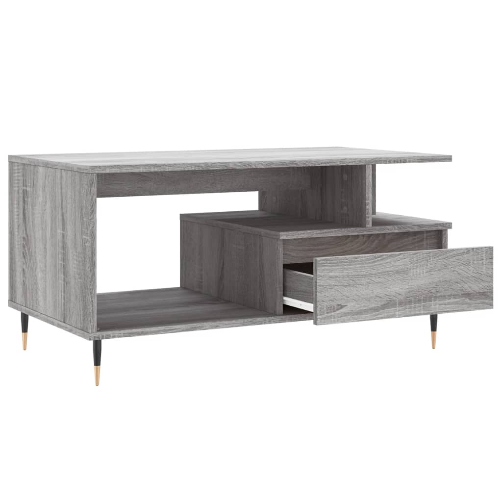 Tavolino da Salotto Grigio Sonoma 90x49x45 cm Legno Multistrato - homemem39