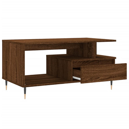 Tavolino Salotto Rovere Marrone 90x49x45 cm Legno Multistrato - homemem39