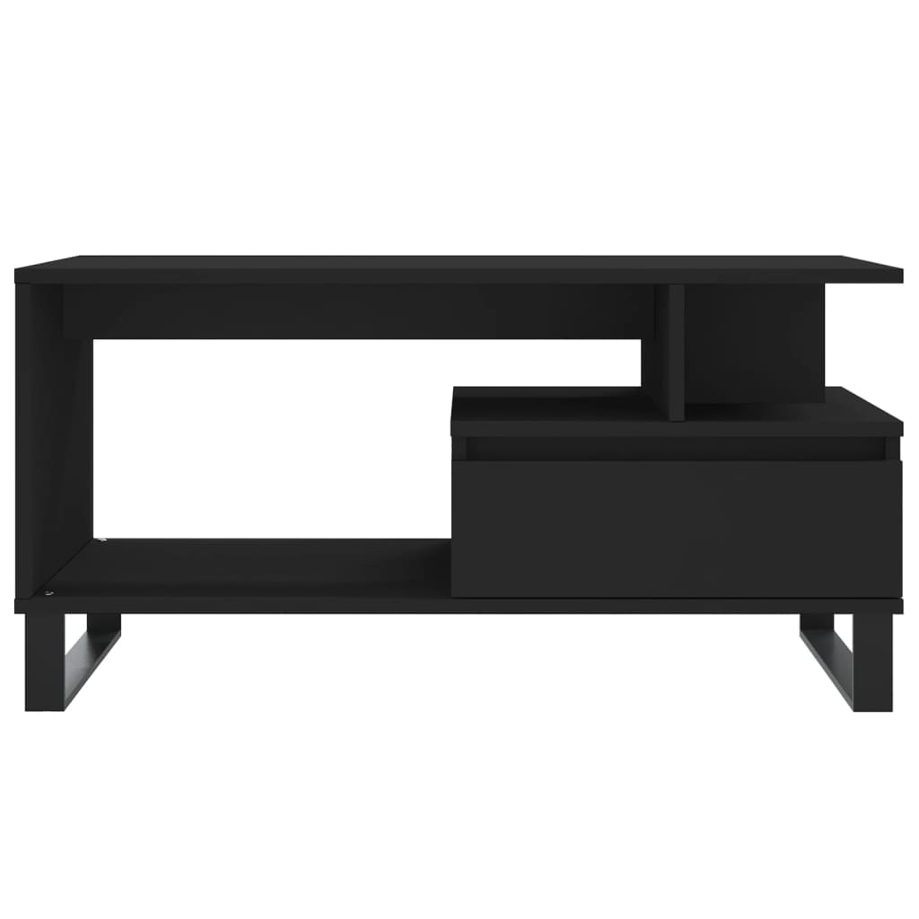 Tavolino da Salotto Nero 90x49x45 cm in Legno Multistrato - homemem39