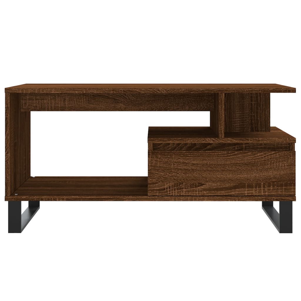 Tavolino Salotto Rovere Marrone 90x49x45 cm Legno Multistrato - homemem39