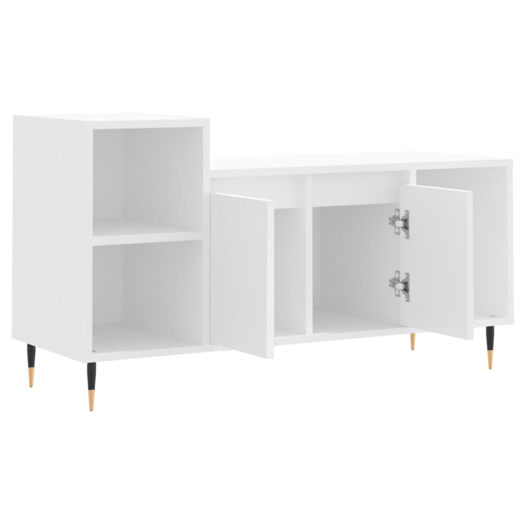 Mobile Porta TV Bianco 100x35x55 cm in Legno Multistrato - homemem39