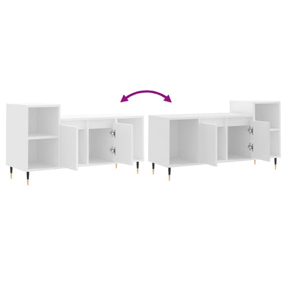 Mobile Porta TV Bianco 100x35x55 cm in Legno Multistrato - homemem39