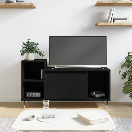 Mobile Porta TV Nero 100x35x55 cm in Legno Multistrato - homemem39