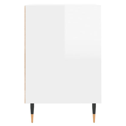 Mobile Porta TV Bianco Lucido 100x35x55 cm in Legno Multistrato - homemem39