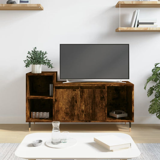 Mobile TV Rovere Fumo 100x35x55 cm in Legno Multistrato - homemem39