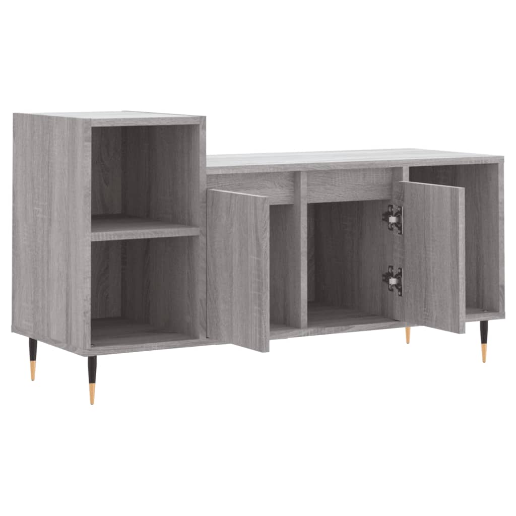 Mobile TV Grigio Sonoma 100x35x55 cm in Legno Multistrato - homemem39