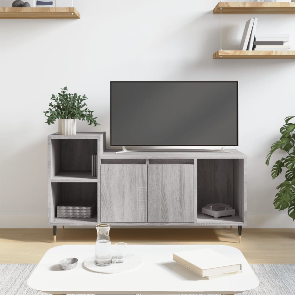 Mobile TV Grigio Sonoma 100x35x55 cm in Legno Multistrato - homemem39