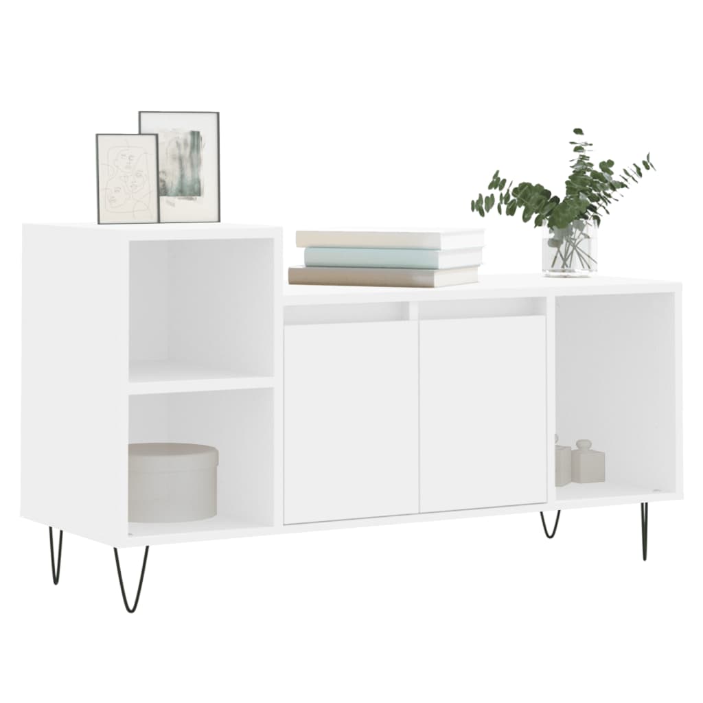 Mobile Porta TV Bianco 100x35x55 cm in Legno Multistrato - homemem39