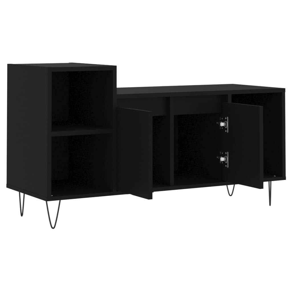 Mobile Porta TV Nero 100x35x55 cm in Legno Multistrato - homemem39