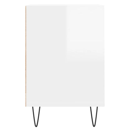 Mobile Porta TV Bianco Lucido 100x35x55 cm in Legno Multistrato - homemem39