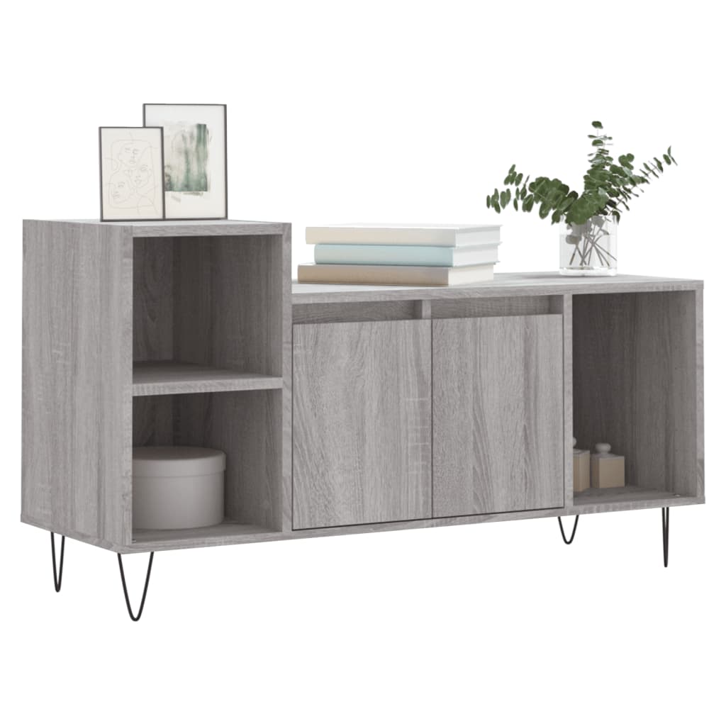 Mobile TV Grigio Sonoma 100x35x55 cm in Legno Multistrato - homemem39