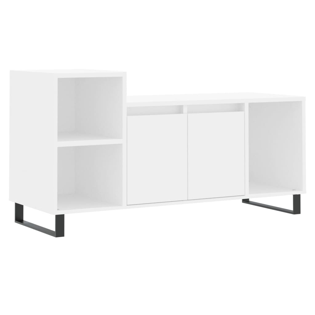 Mobile Porta TV Bianco 100x35x55 cm in Legno Multistrato - homemem39