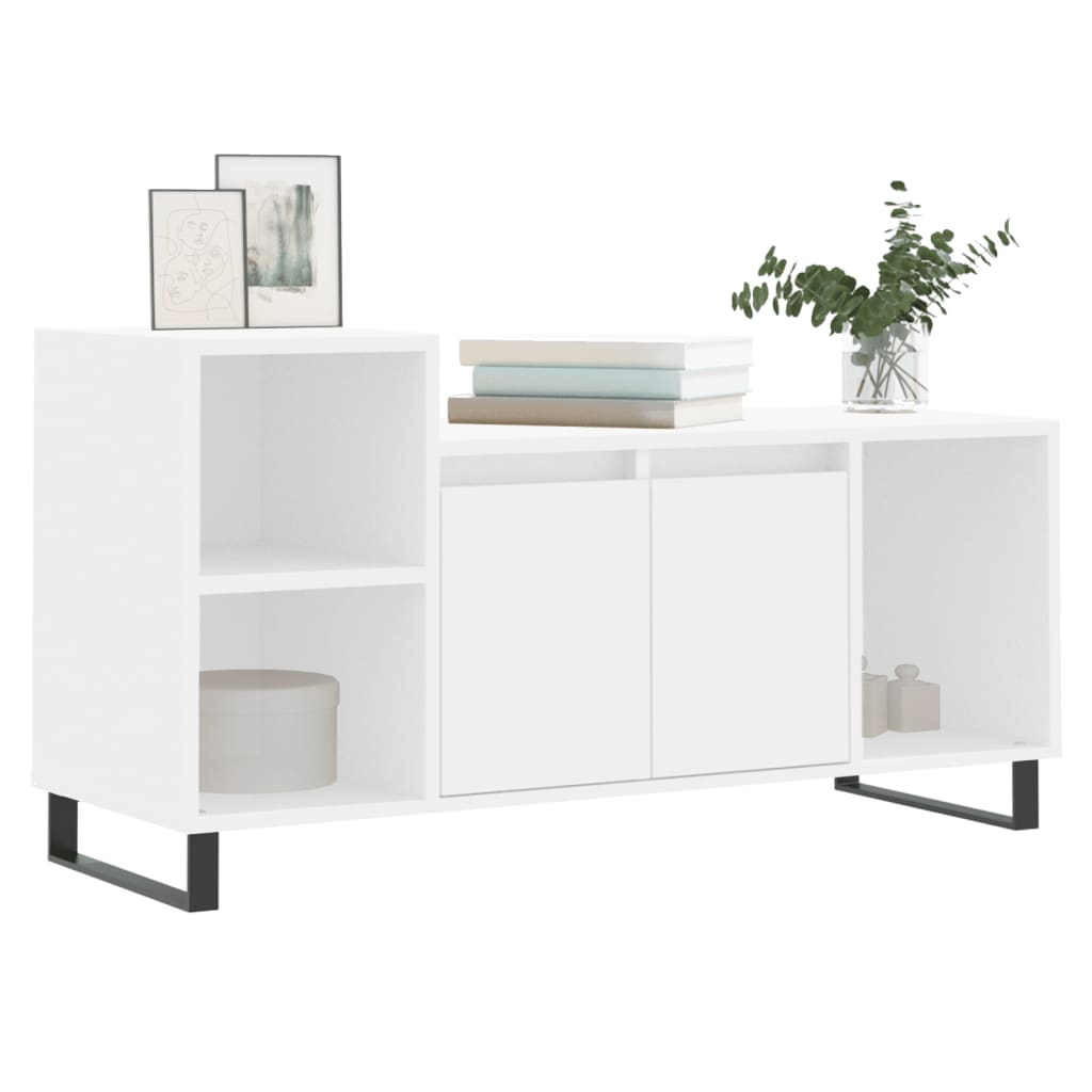 Mobile Porta TV Bianco 100x35x55 cm in Legno Multistrato - homemem39