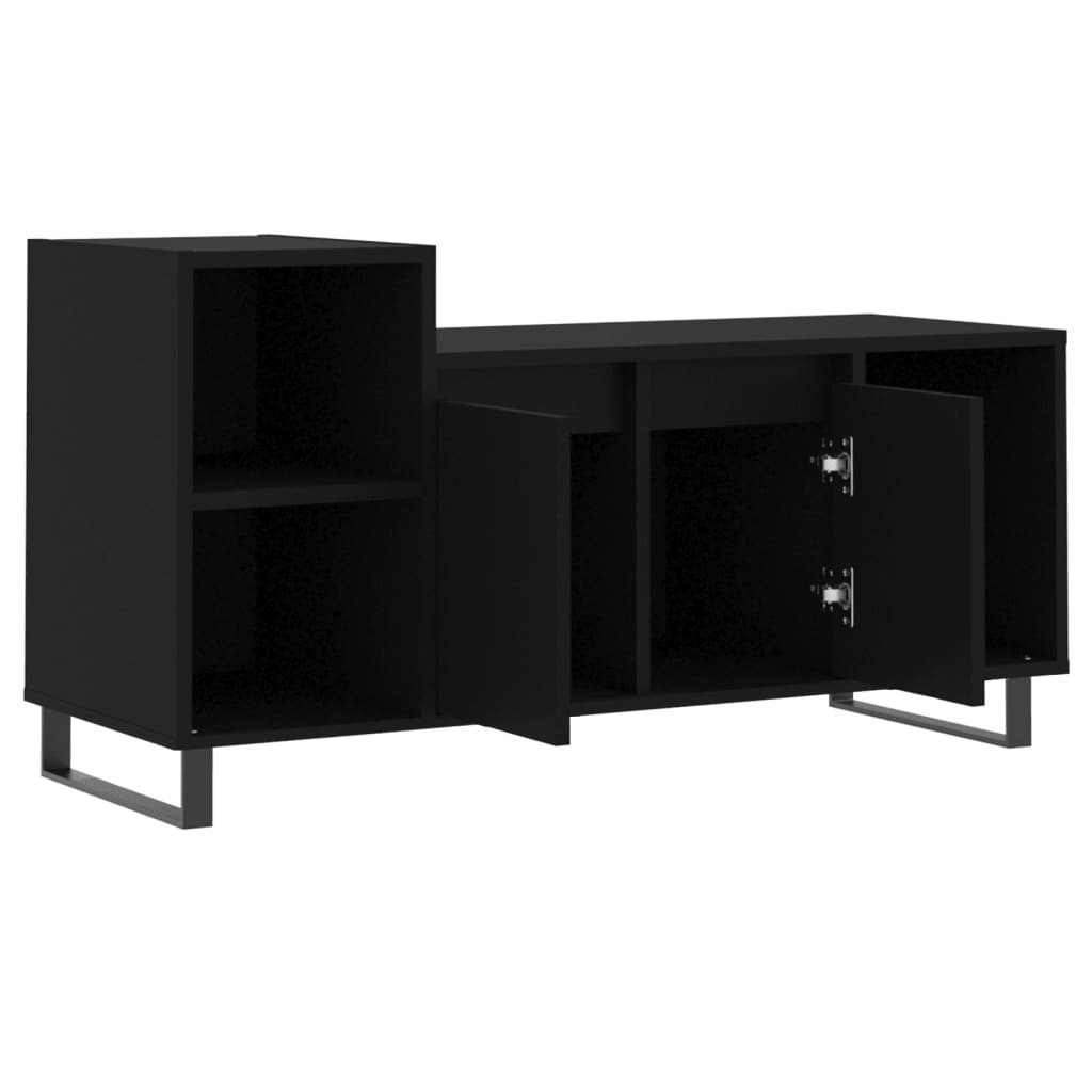 Mobile Porta TV Nero 100x35x55 cm in Legno Multistrato - homemem39