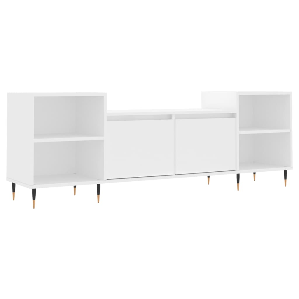 Mobile Porta TV Bianco 160x35x55 cm in Legno Multistrato - homemem39