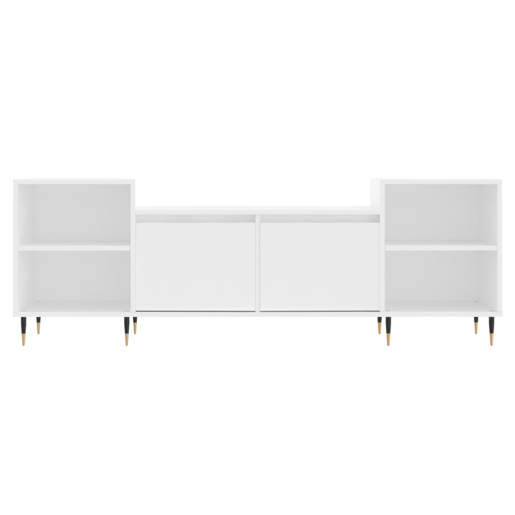 Mobile Porta TV Bianco 160x35x55 cm in Legno Multistrato - homemem39