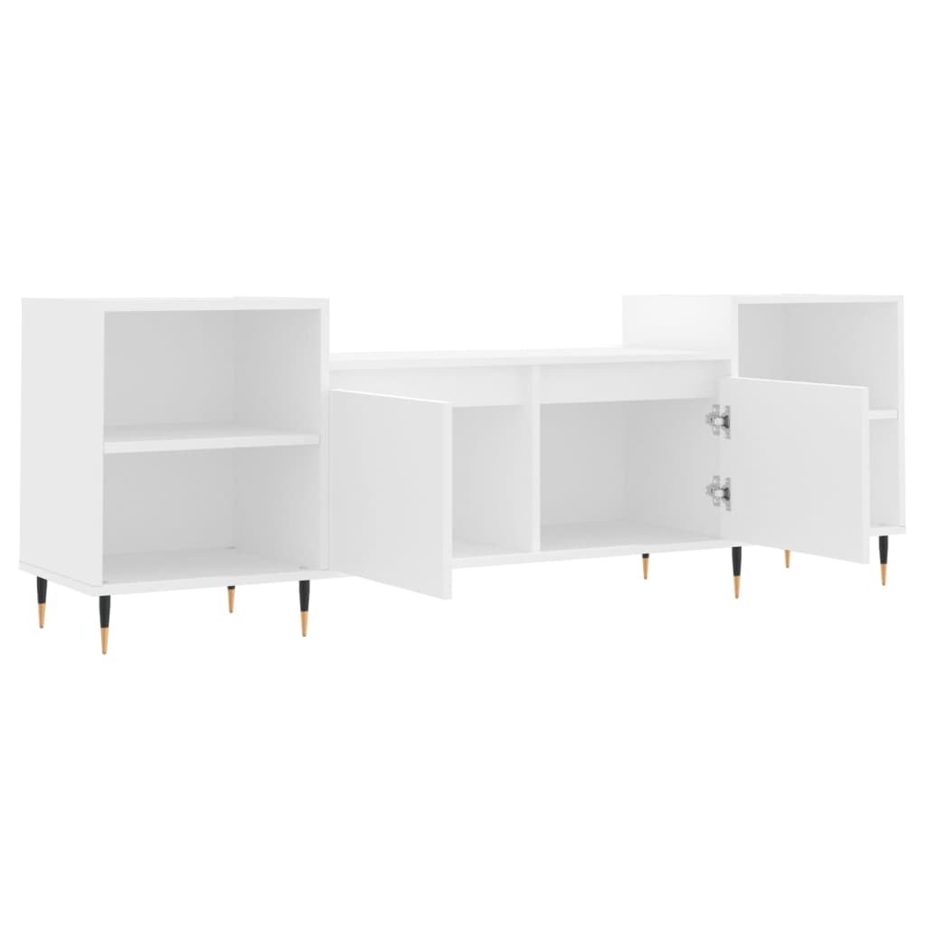 Mobile Porta TV Bianco 160x35x55 cm in Legno Multistrato - homemem39