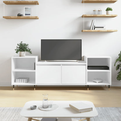 Mobile Porta TV Bianco 160x35x55 cm in Legno Multistrato - homemem39