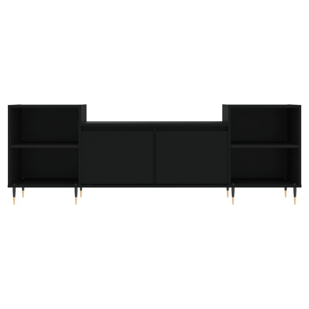 Mobile Porta TV Nero 160x35x55 cm in Legno Multistrato - homemem39