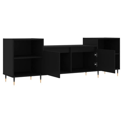 Mobile Porta TV Nero 160x35x55 cm in Legno Multistrato - homemem39