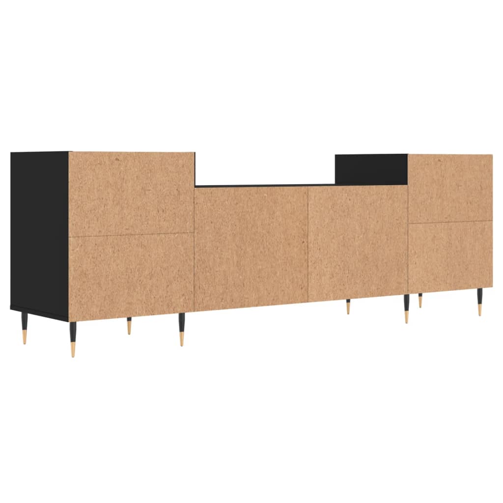 Mobile Porta TV Nero 160x35x55 cm in Legno Multistrato - homemem39