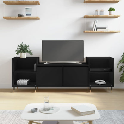 Mobile Porta TV Nero 160x35x55 cm in Legno Multistrato - homemem39