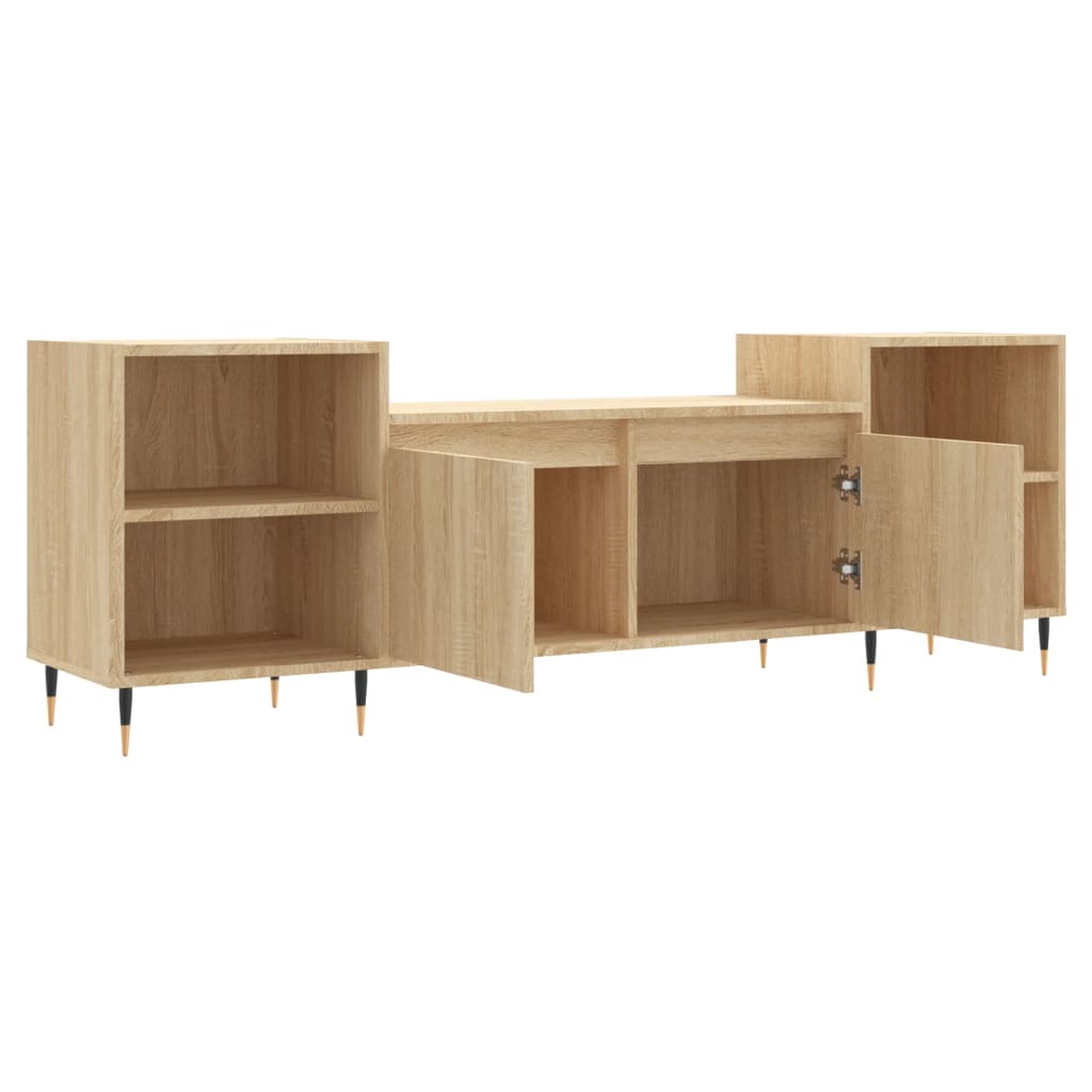 Mobile Porta TV Rovere Sonoma 160x35x55 cm Legno Multistrato - homemem39