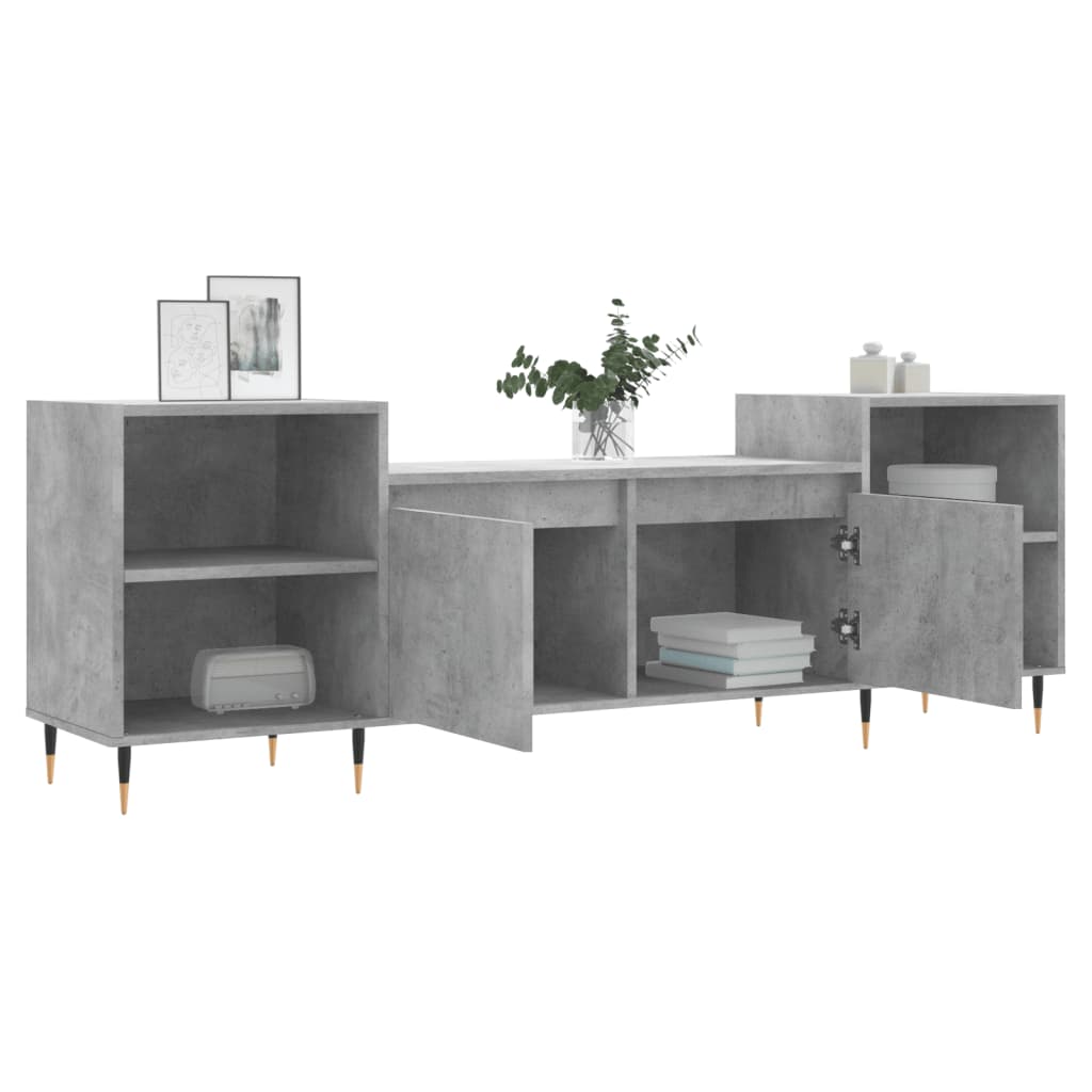 Mobile per TV Grigio Cemento 160x35x55 cm Legno Multistrato - homemem39