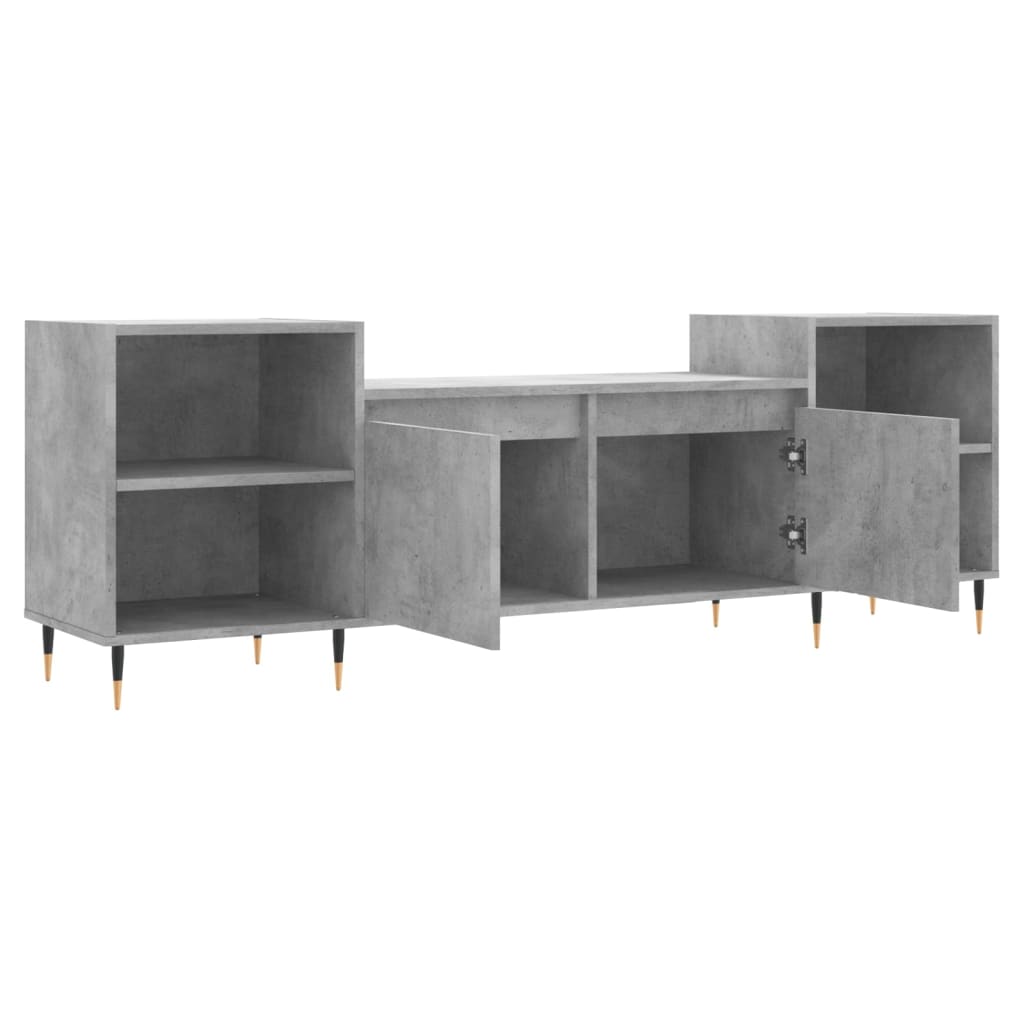 Mobile per TV Grigio Cemento 160x35x55 cm Legno Multistrato - homemem39