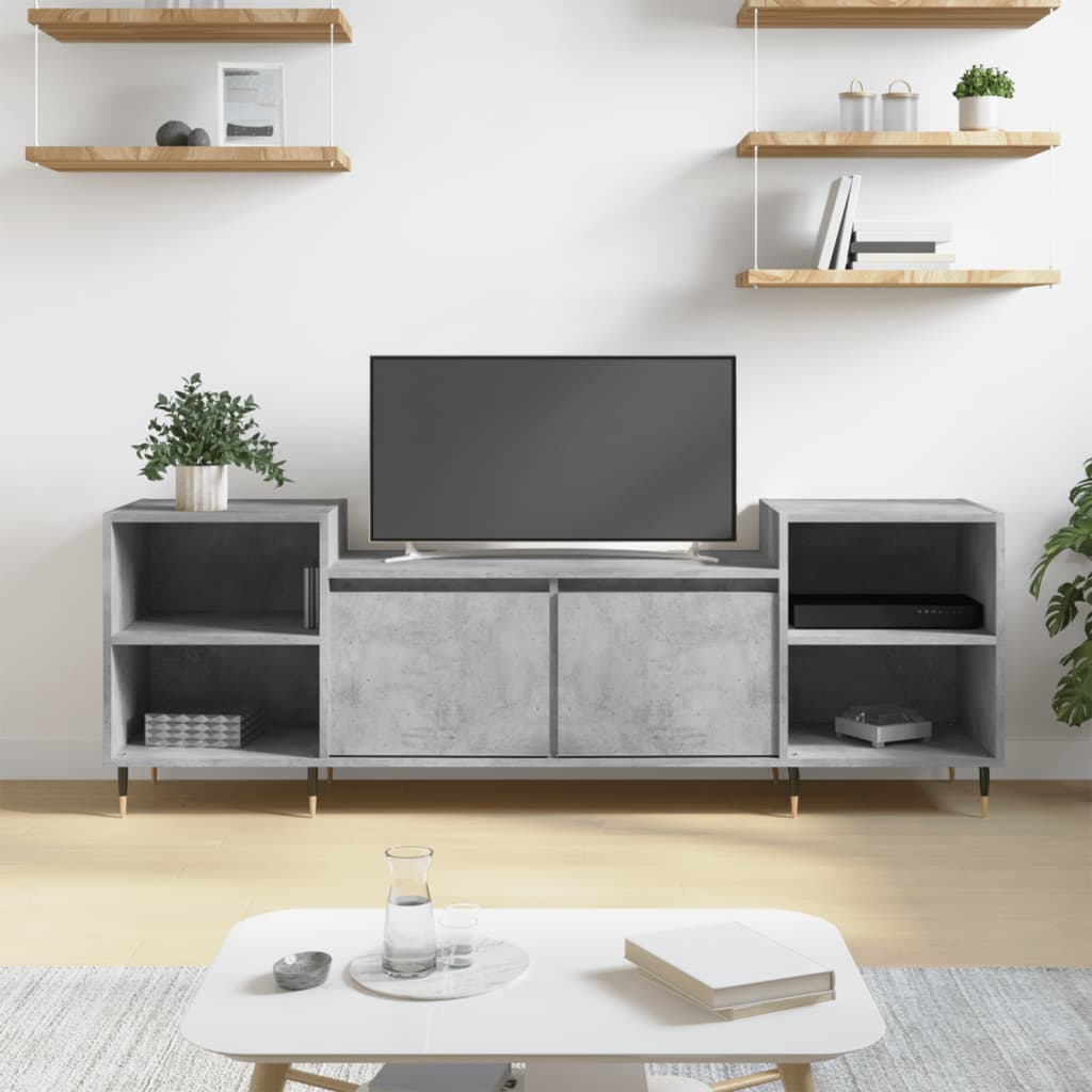 Mobile per TV Grigio Cemento 160x35x55 cm Legno Multistrato - homemem39