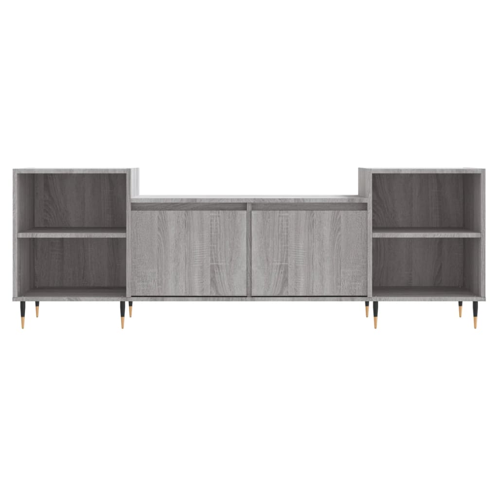 Mobile TV Grigio Sonoma 160x35x55 cm in Legno Multistrato - homemem39