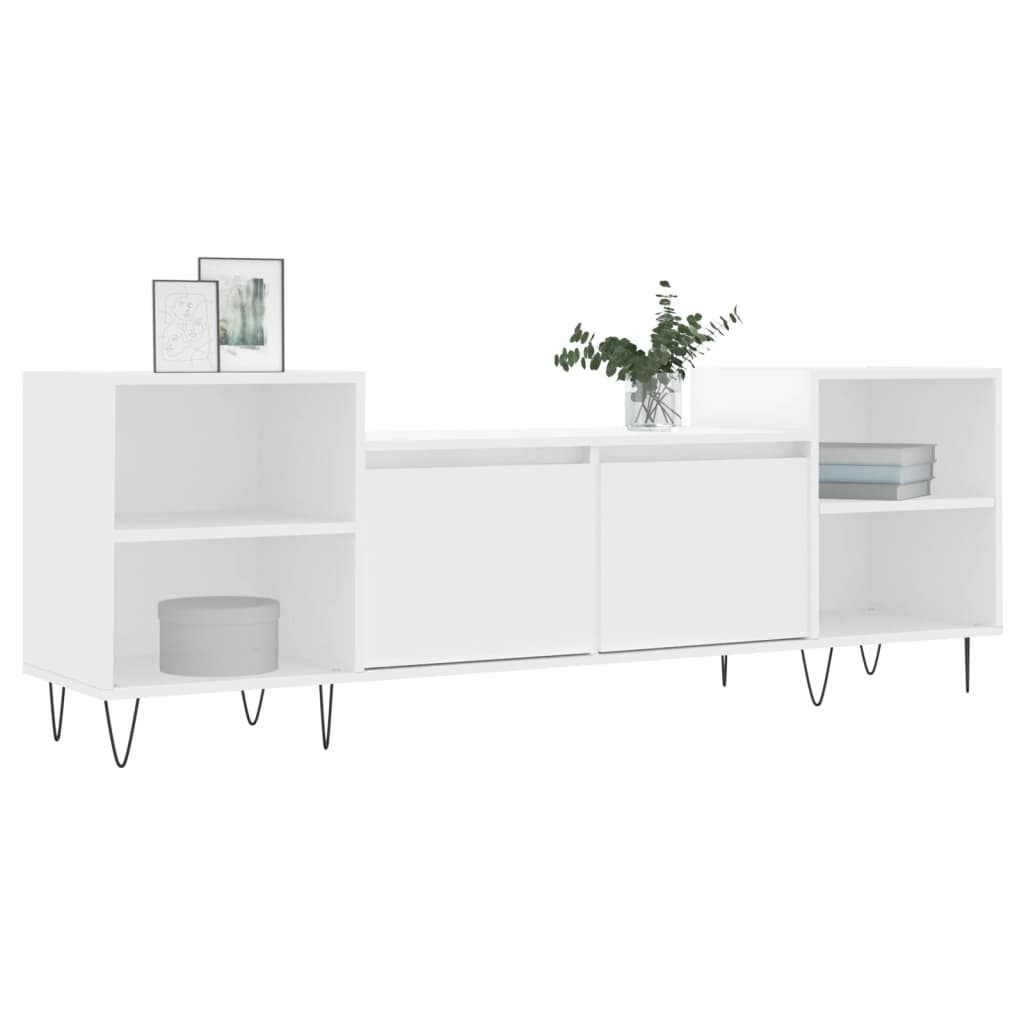 Mobile Porta TV Bianco 160x35x55 cm in Legno Multistrato - homemem39