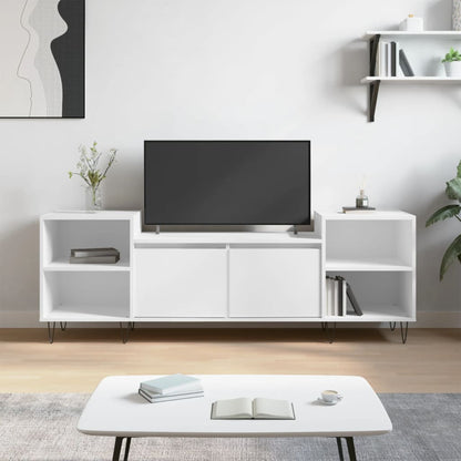 Mobile Porta TV Bianco 160x35x55 cm in Legno Multistrato - homemem39