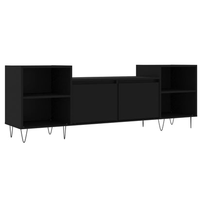 Mobile Porta TV Nero 160x35x55 cm in Legno Multistrato - homemem39