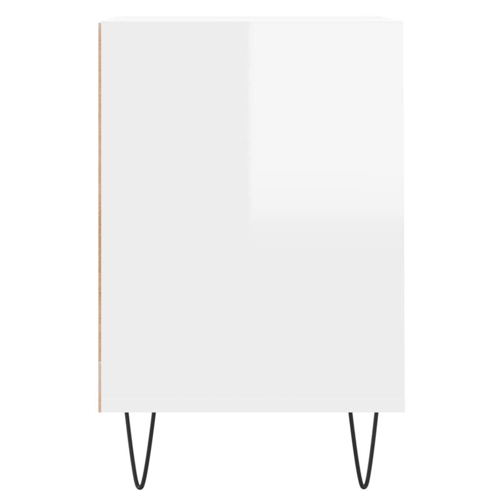 Mobile Porta TV Bianco Lucido 160x35x55 cm in Legno Multistrato - homemem39