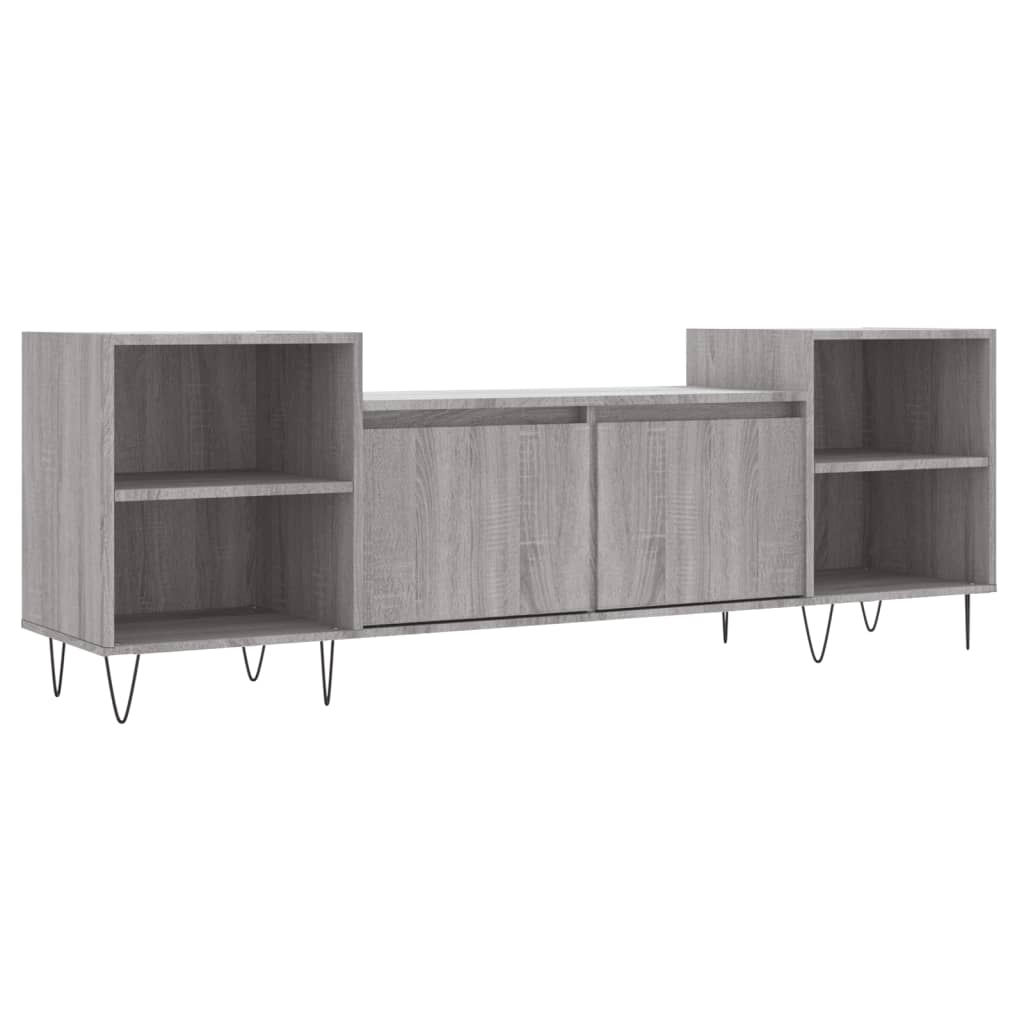 Mobile TV Grigio Sonoma 160x35x55 cm in Legno Multistrato - homemem39