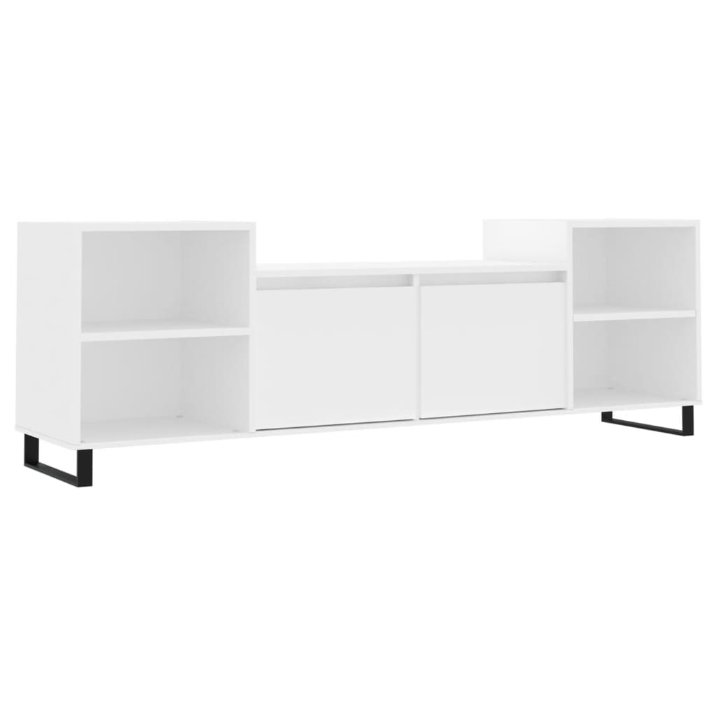 Mobile Porta TV Bianco 160x35x55 cm in Legno Multistrato - homemem39