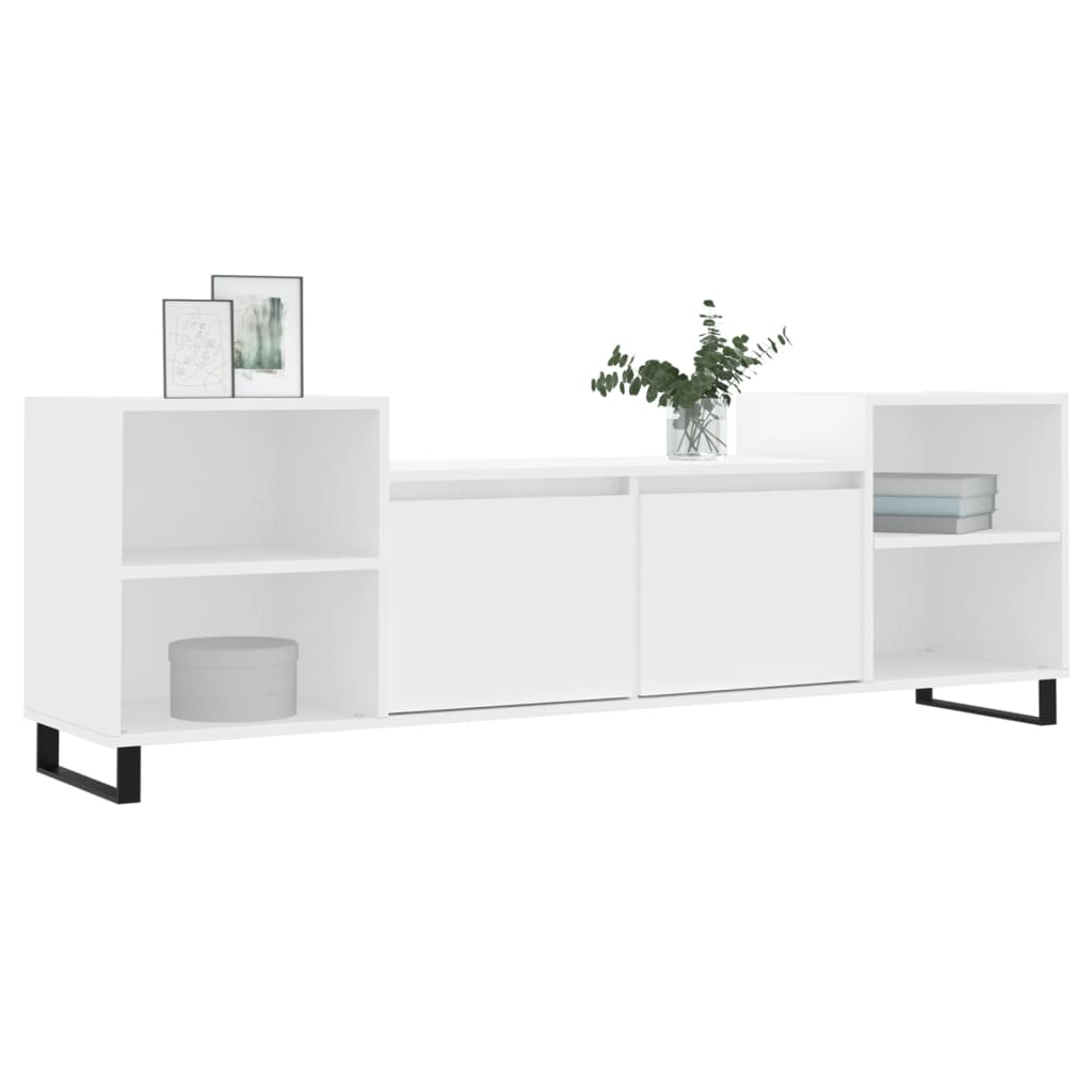 Mobile Porta TV Bianco 160x35x55 cm in Legno Multistrato - homemem39