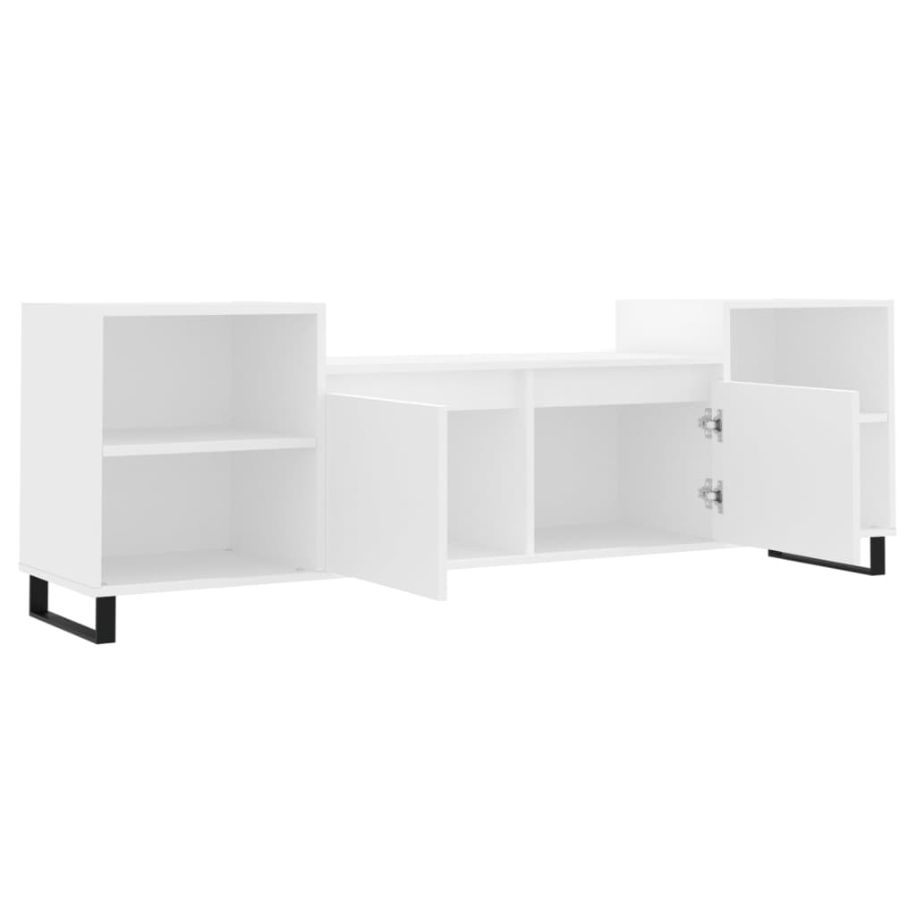 Mobile Porta TV Bianco 160x35x55 cm in Legno Multistrato - homemem39