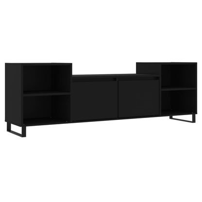 Mobile Porta TV Nero 160x35x55 cm in Legno Multistrato - homemem39