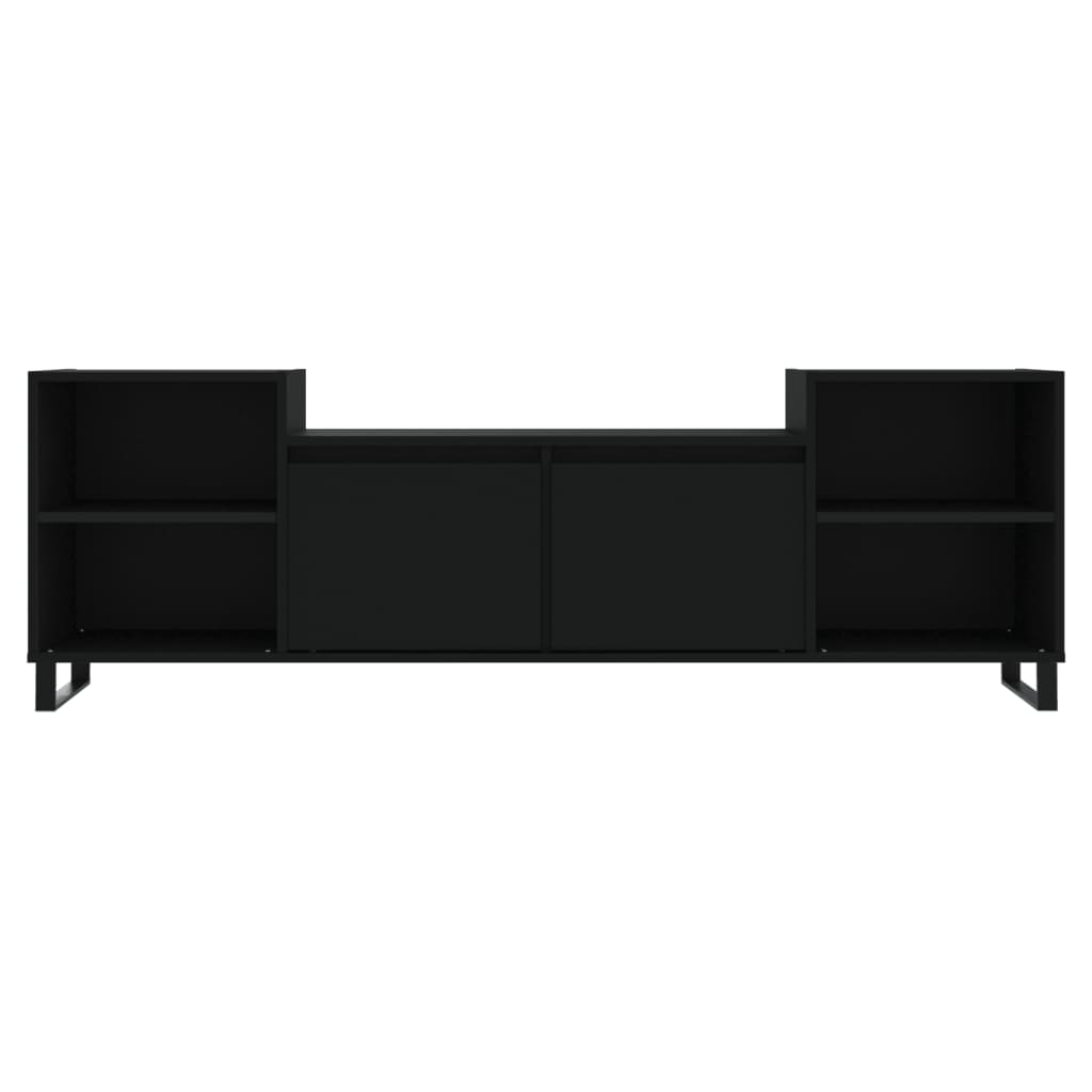 Mobile Porta TV Nero 160x35x55 cm in Legno Multistrato - homemem39