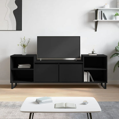 Mobile Porta TV Nero 160x35x55 cm in Legno Multistrato - homemem39