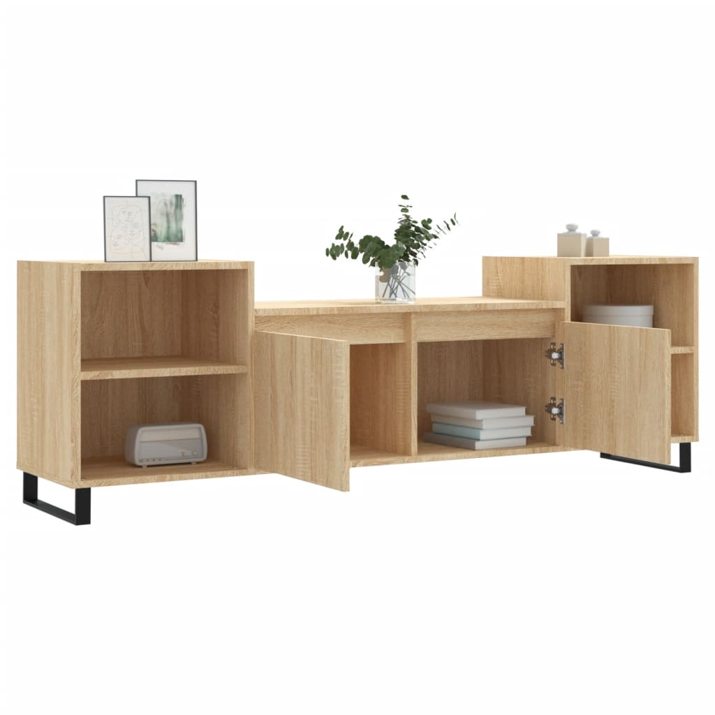 Mobile Porta TV Rovere Sonoma 160x35x55 cm Legno Multistrato - homemem39