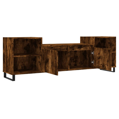 Mobile TV Rovere Fumo 160x35x55 cm in Legno Multistrato - homemem39