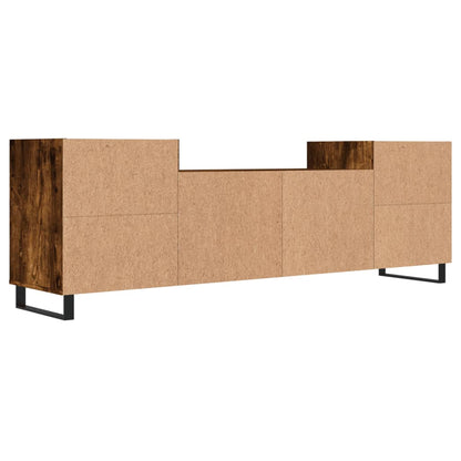 Mobile TV Rovere Fumo 160x35x55 cm in Legno Multistrato - homemem39