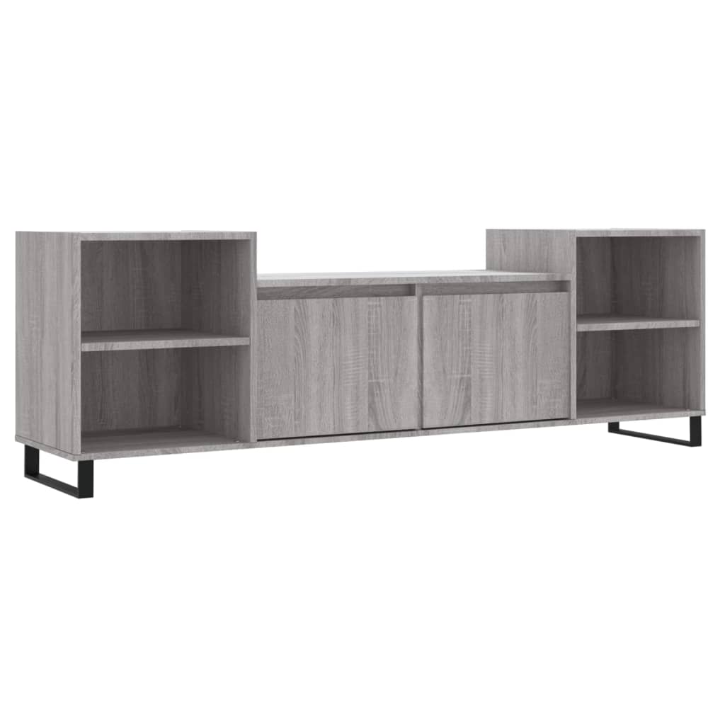 Mobile TV Grigio Sonoma 160x35x55 cm in Legno Multistrato - homemem39