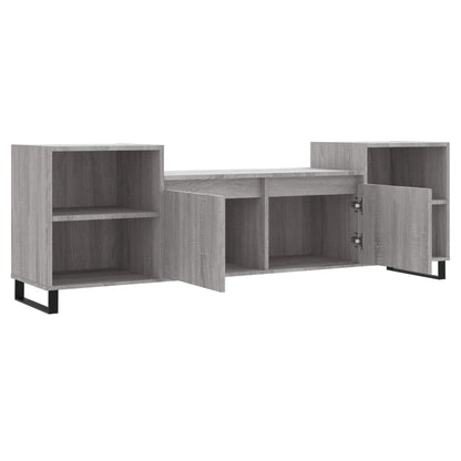 Mobile TV Grigio Sonoma 160x35x55 cm in Legno Multistrato - homemem39