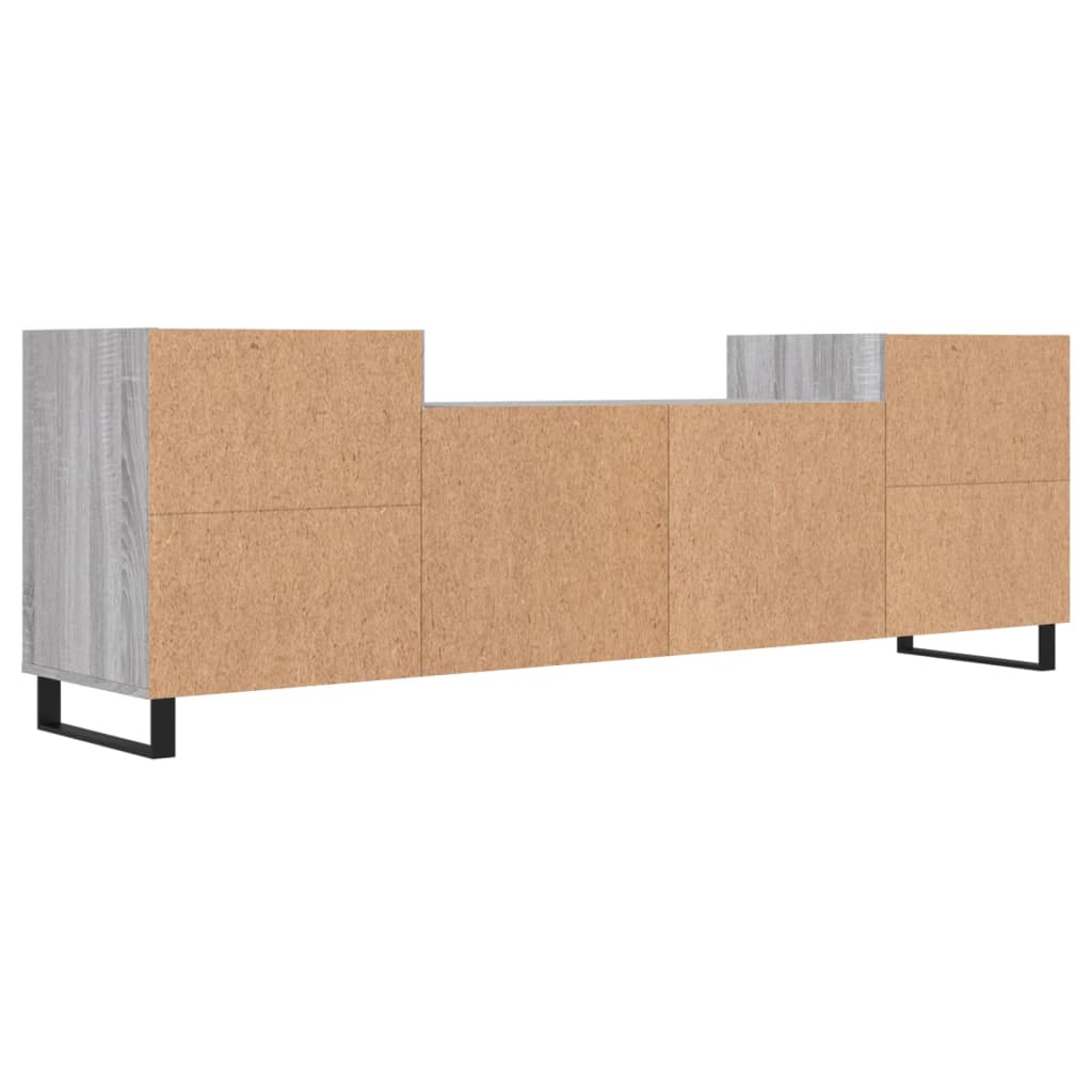 Mobile TV Grigio Sonoma 160x35x55 cm in Legno Multistrato - homemem39