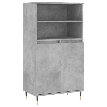 Credenza Grigio Cemento 60x36x110 cm in Legno Multistrato - homemem39