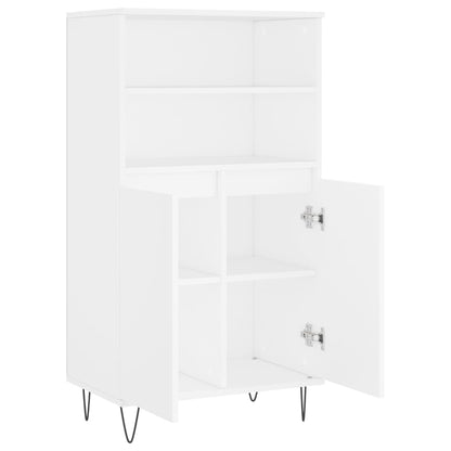 Credenza Alta Bianca 60x36x110 cm in Legno Multistrato - homemem39